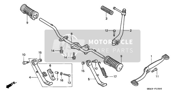 Honda C50S 1992 Paso/Patada Brazo/ Cambio de Pedal para un 1992 Honda C50S